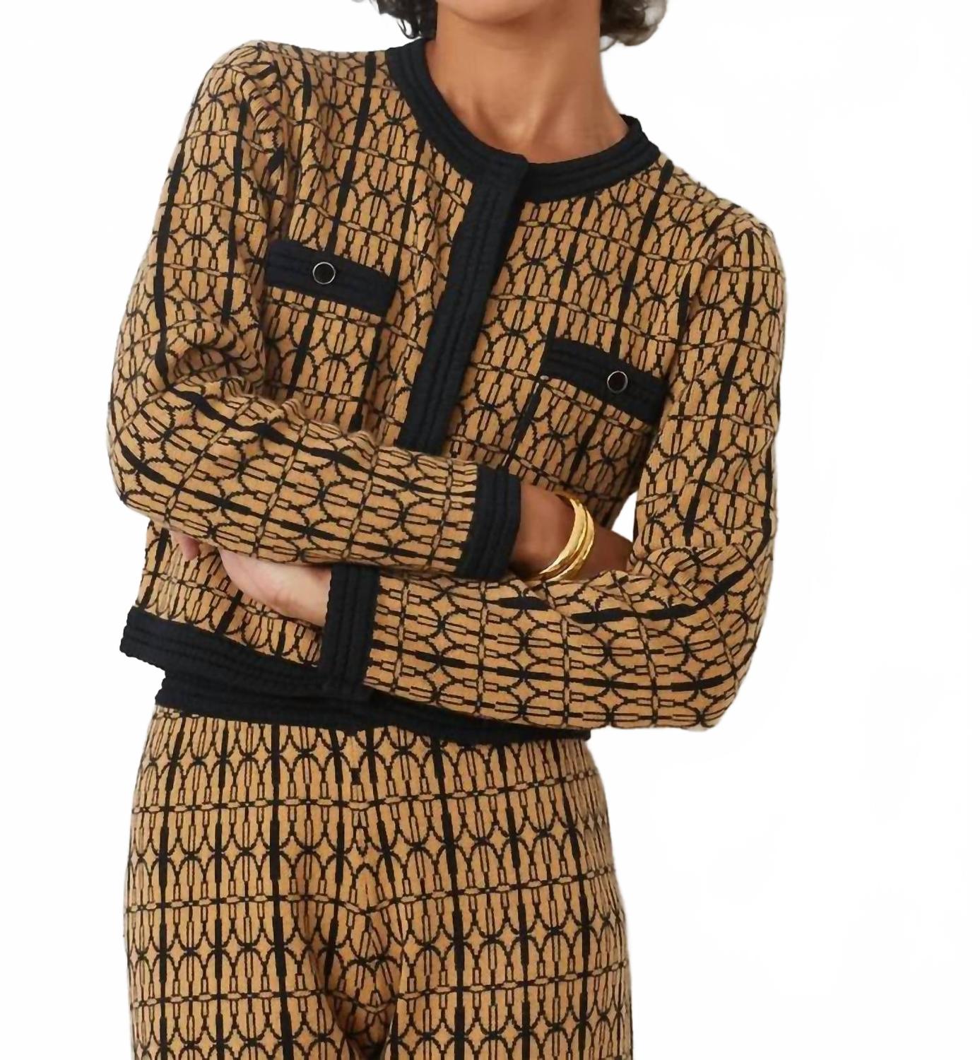 Suncoo Кардиган Geroma Two-Tone Jacquard цвета верблюжьей шерсти
Suncoo Кардиган Geroma Two-Tone Jacquard цвета верблюжьей шерсти