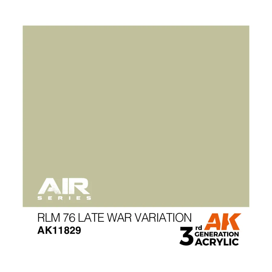 RLM 76 Вариант поздней войны, 3rd Gen Acrylic - Air
RLM 76 Вариант поздней войны, 3rd Gen Acrylic - Air