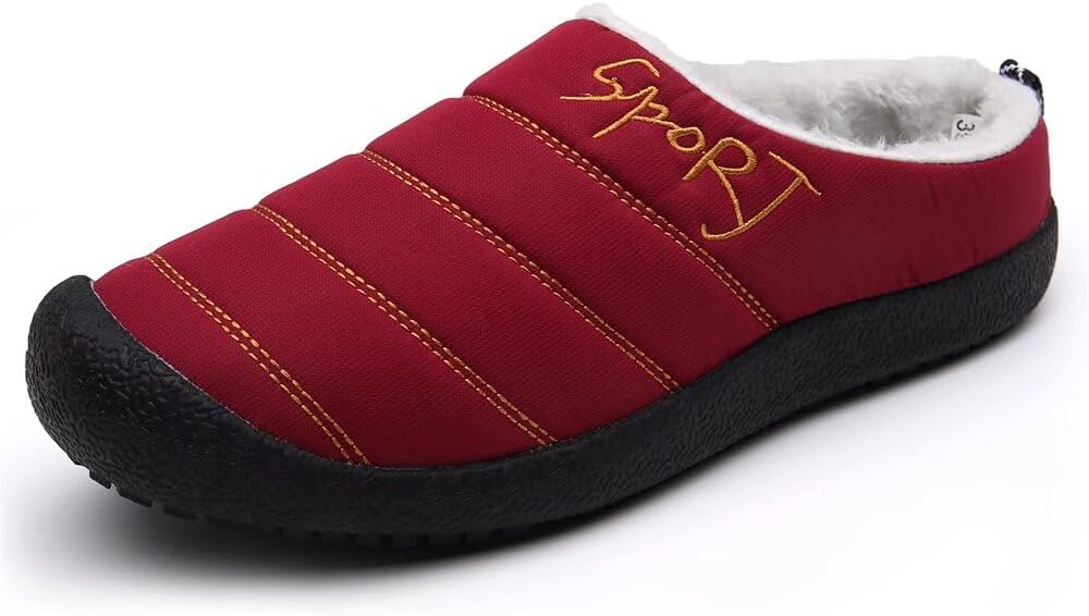 Мужские и женские водоотталкивающие теплые хлопковые тапочки для дома и улицы в холодную погоду Zonkacen, темно-красный
Мужские и женские водоотталкивающие теплые хлопковые тапочки для дома и улицы в холодную погоду Zonkacen, темно-красный