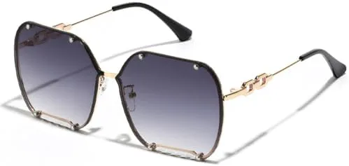 Солнцезащитные очки в крупной квадратной оправе для женщин и мужчин, модные панк-очки с цепочкой и заклепками, солнцезащитные очки UV400 MTZJH, Gradient Grey
Солнцезащитные очки в крупной квадратной оправе для женщин и мужчин, модные панк-очки с цепочкой и заклепками, солнцезащитные очки UV400 MTZJH, Gradient Grey