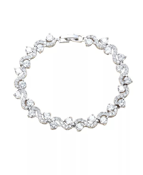 Теннисные браслеты с волнистыми кубическими цирконами и круглыми ограненными кубическими цирконами Hollywood Sensation, silver
Теннисные браслеты с волнистыми кубическими цирконами и круглыми ограненными кубическими цирконами Hollywood Sensation, silver
