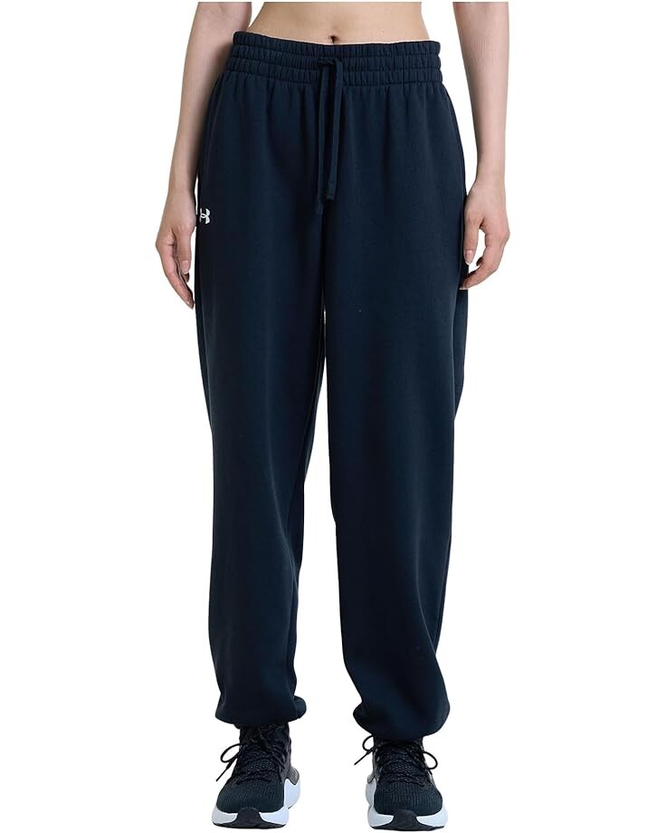 Джоггеры Under Armour Rival Fleece Oversized, черный/белый
Джоггеры Under Armour Rival Fleece Oversized, черный/белый