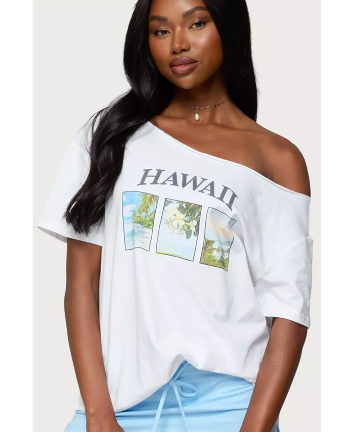 Женская футболка с открытыми плечами Hawaiian Babe Edikted, белый
Женская футболка с открытыми плечами Hawaiian Babe Edikted, белый