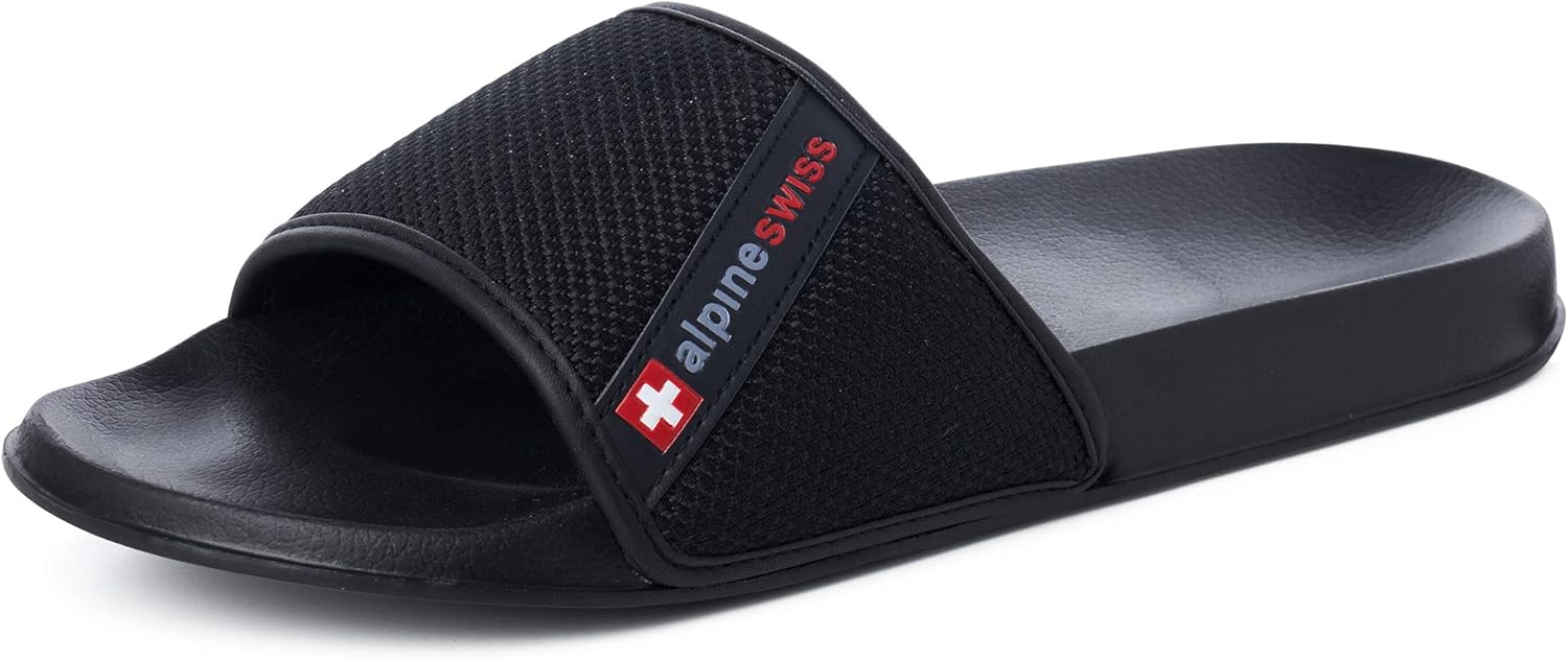 Альпийские швейцарские спортивные шлепанцы для мужчин, Домашние тапочки-шлепанцы для мужчин, Удобные, легкие и водостойкие, Повседневные шлепанцы с открытым носком Alpine Swiss, черный
Альпийские швейцарские спортивные шлепанцы для мужчин, Домашние тапочки-шлепанцы для мужчин, Удобные, легкие и водостойкие, Повседневные шлепанцы с открытым носком Alpine Swiss, черный