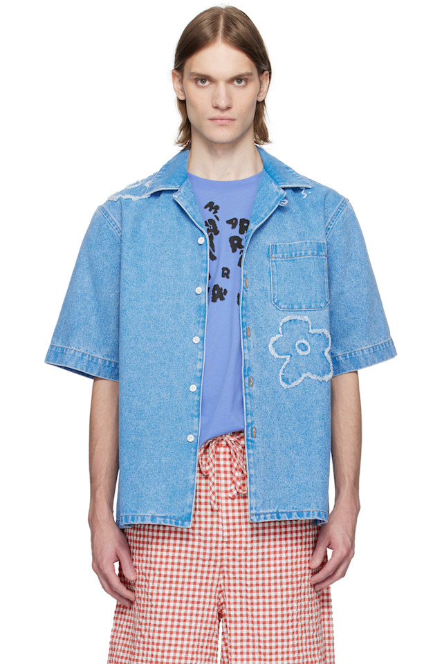 Джимовая рубашка для боулинга Marni, цвет cobalt
Джимовая рубашка для боулинга Marni, цвет cobalt