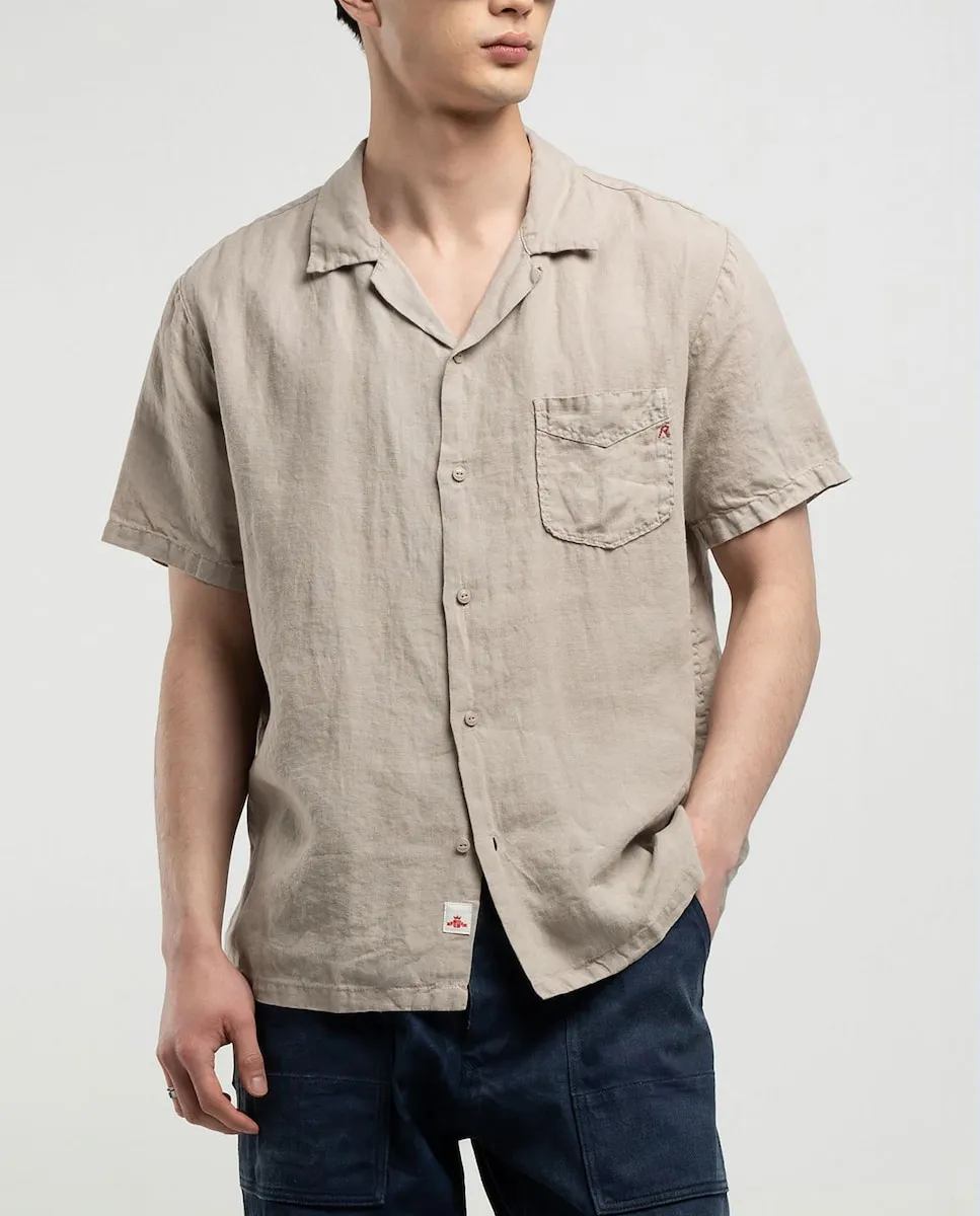 Мужская льняная рубашка с коротким рукавом Replay, бежевый
Мужская льняная рубашка с коротким рукавом Replay, бежевый