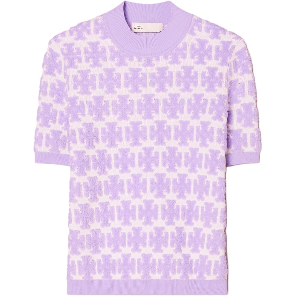 Женский трикотаж с монограммой T Tory Burch, сиреневый
Женский трикотаж с монограммой T Tory Burch, сиреневый