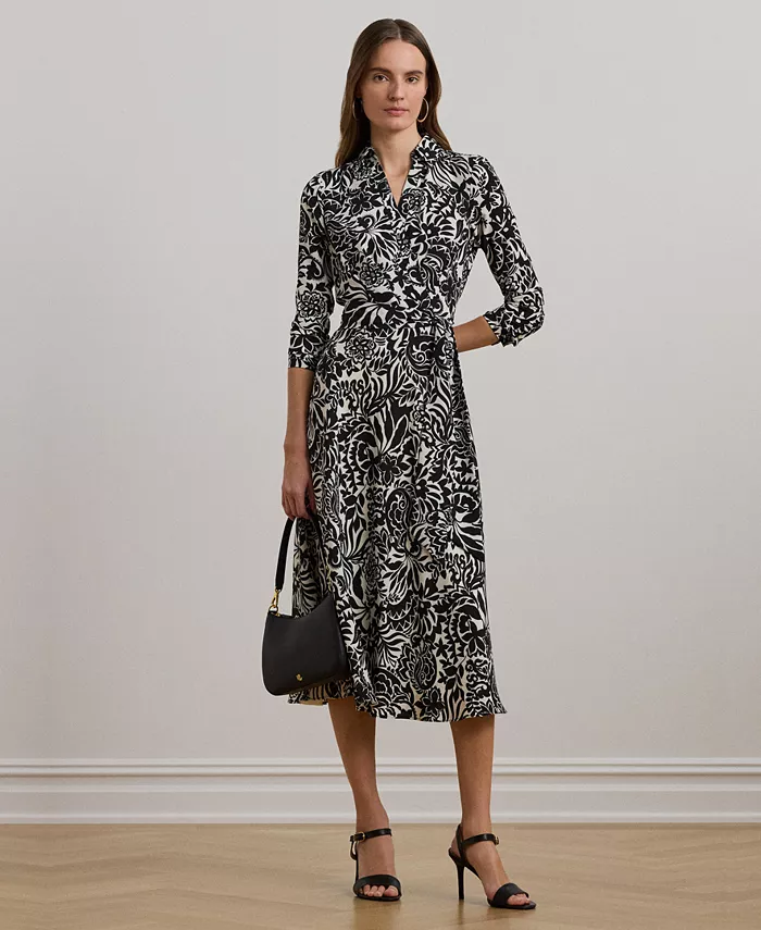 Женское миди-платье из крепа с цветочным принтом Lauren Ralph Lauren, черный
Женское миди-платье из крепа с цветочным принтом Lauren Ralph Lauren, черный