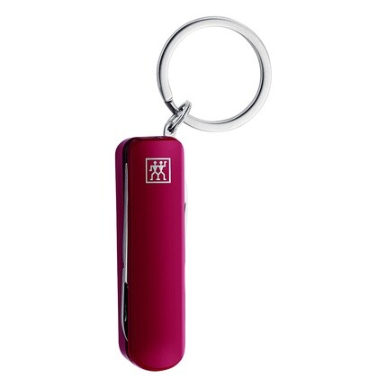 Универсальный брелок для маникюра с ножницами для ногтей, кусачками и пилочкой из нержавеющей стали дорожного размера, красный, 60 мм, Zwilling 
Универсальный брелок для маникюра с ножницами для ногтей, кусачками и пилочкой из нержавеющей стали дорожного размера, красный, 60 мм, Zwilling