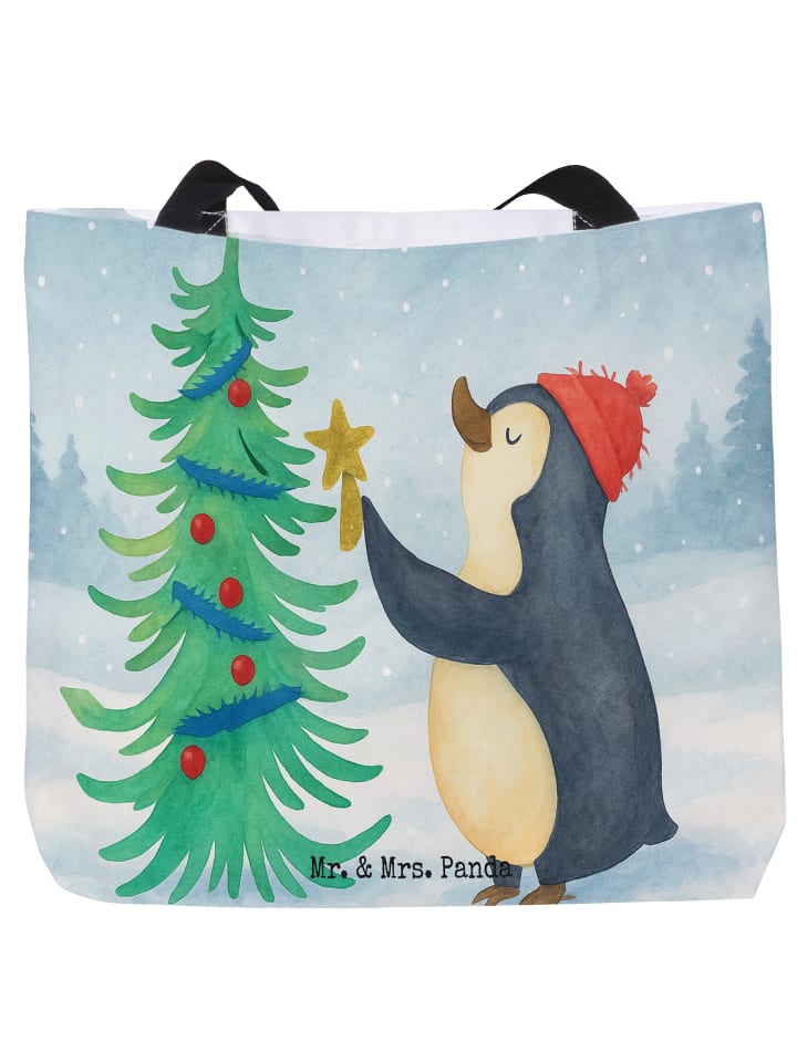 Mr. & Mrs. Panda Сумка-шоппер с изображением пингвина и рождественской елки, белого цвета
Mr. & Mrs. Panda Сумка-шоппер с изображением пингвина и рождественской елки, белого цвета