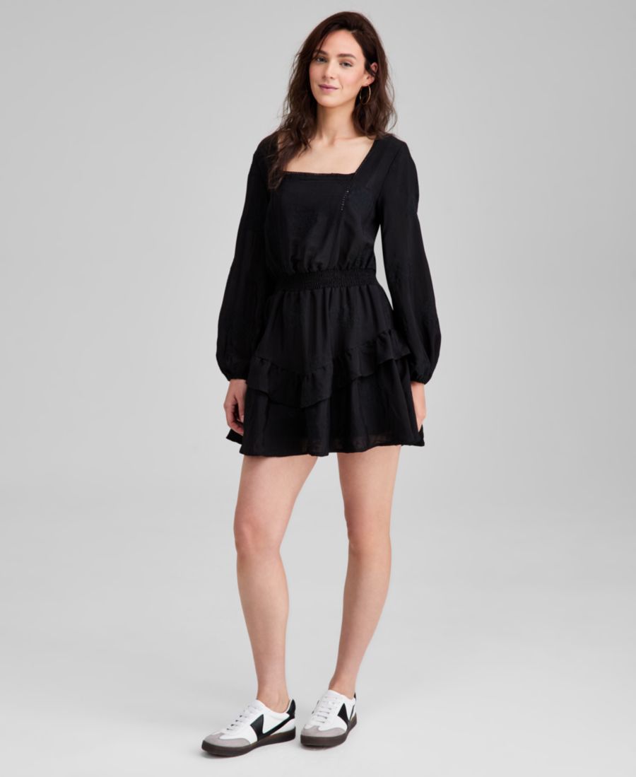 Женское платье-трапеция с вышитыми рукавами-блузонами, приталенное и расклешенное And Now This, Black
Женское платье-трапеция с вышитыми рукавами-блузонами, приталенное и расклешенное And Now This, Black