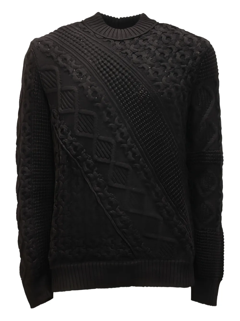 Свитер с круглым вырезом, связанный косами Paolo Pecora, черный
Свитер с круглым вырезом, связанный косами Paolo Pecora, черный