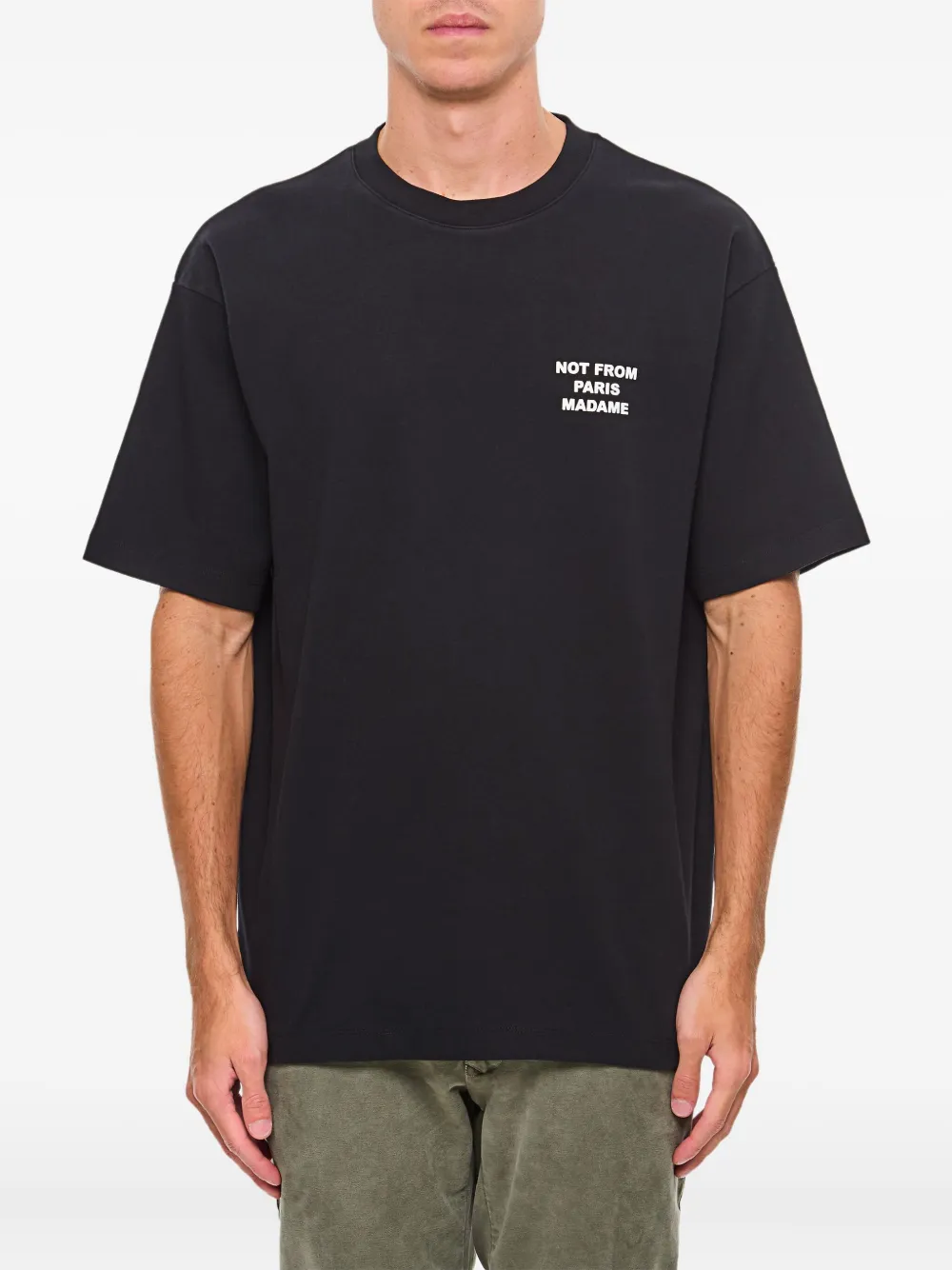 Футболка с короткими рукавами и круглым вырезом с принтом-слоганом Drôle De Monsieur, черный
Футболка с короткими рукавами и круглым вырезом с принтом-слоганом Drôle De Monsieur, черный