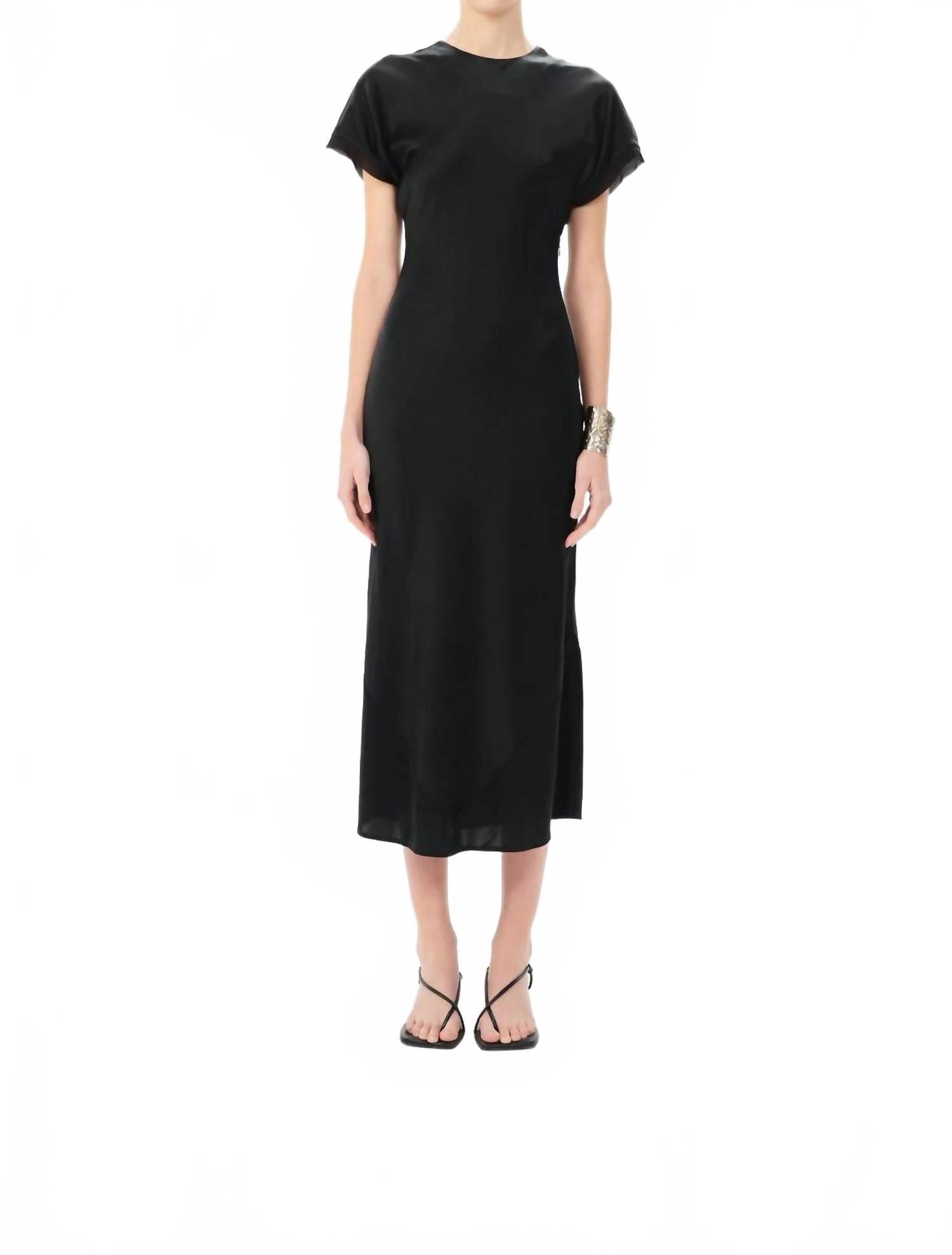 Чиклана Дакота миди длинное платье в черном Maria Cher
Чиклана Дакота миди длинное платье в черном Maria Cher