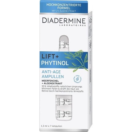 Lift+ Phytinol Anti-Age ампулы 1,3 мл — упаковка из 7 шт., Diadermine
Lift+ Phytinol Anti-Age ампулы 1,3 мл — упаковка из 7 шт., Diadermine