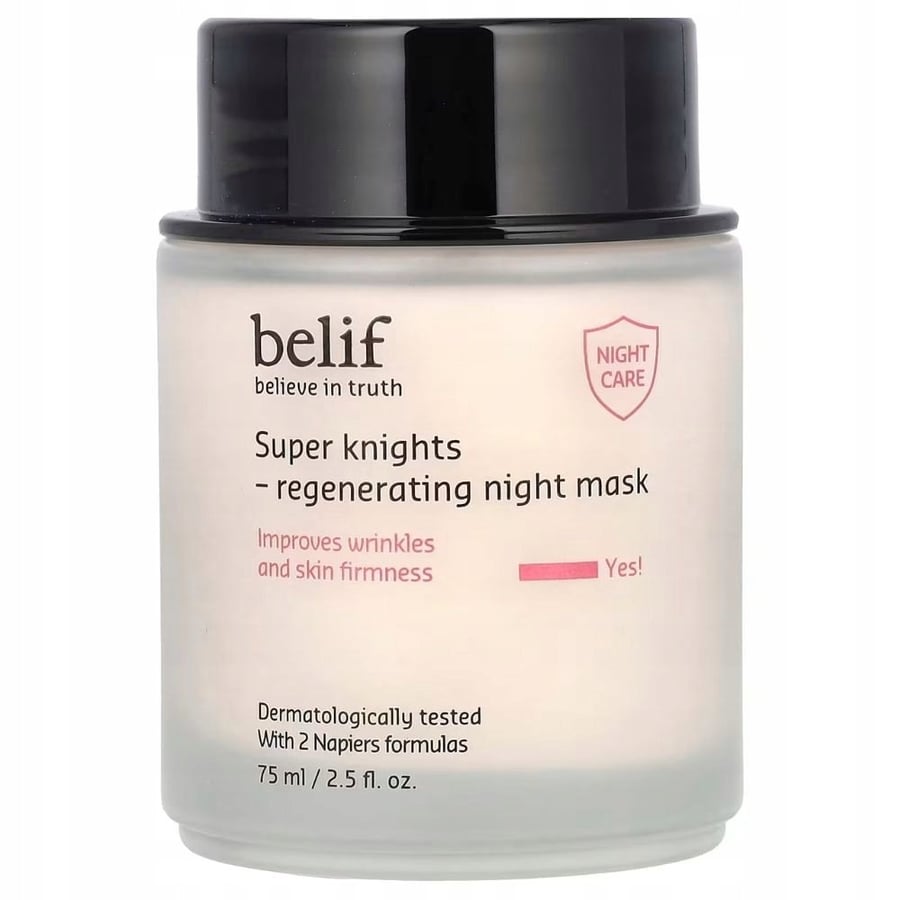 Belif Super Knights Интенсивно восстанавливающая ночная маска для лица 75 мл Inna marka
Belif Super Knights Интенсивно восстанавливающая ночная маска для лица 75 мл Inna marka