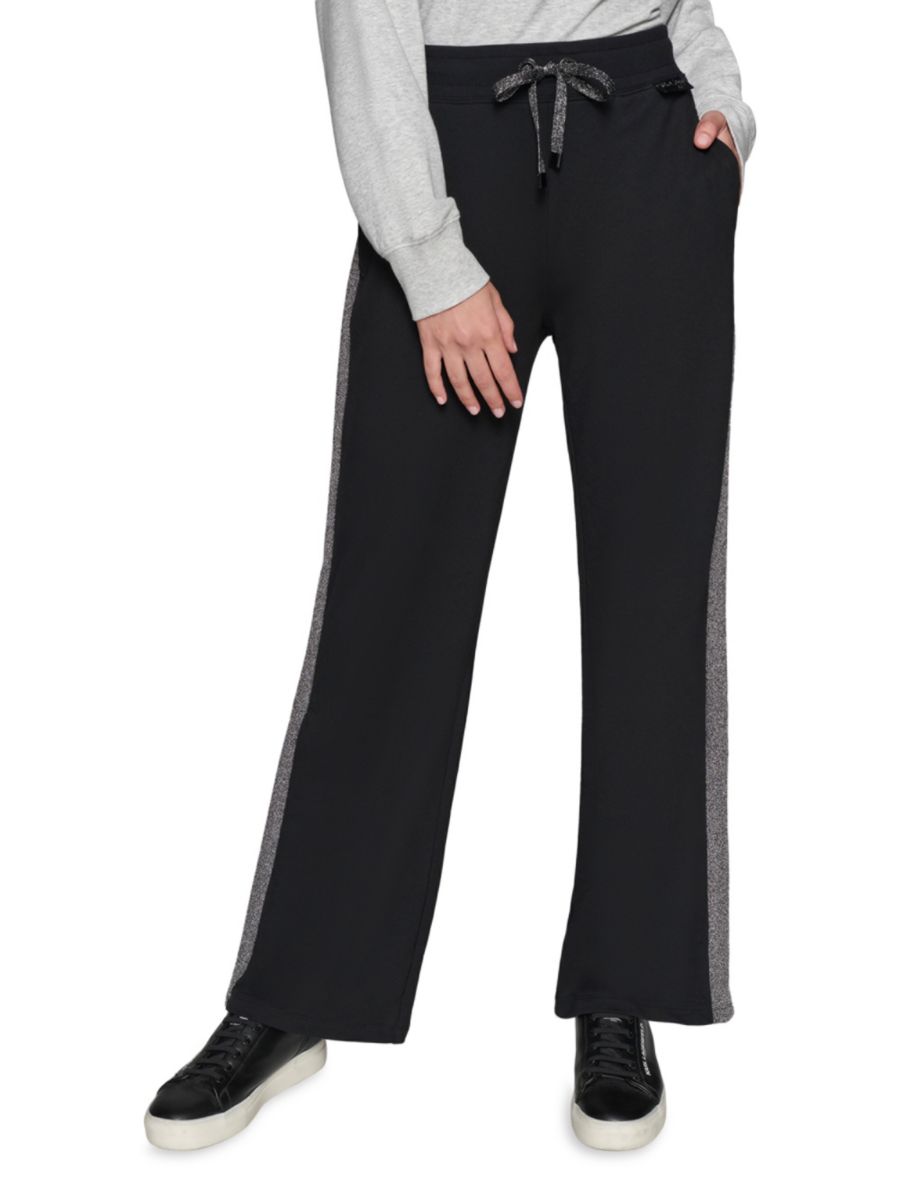 Брюки с кулиской и блестящей лентой Karl Lagerfeld Paris, черный
Брюки с кулиской и блестящей лентой Karl Lagerfeld Paris, черный