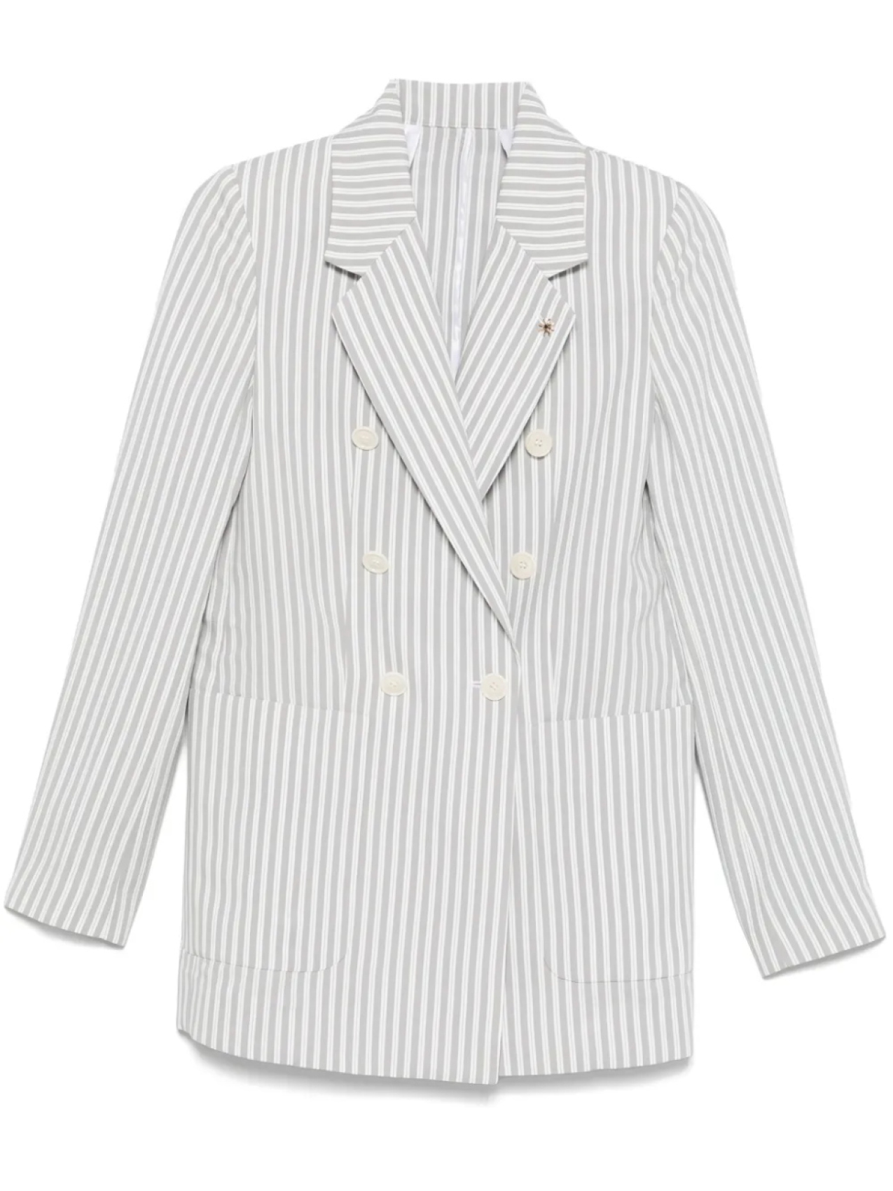 Двубортный пиджак в полоску Manuel Ritz, серый
Двубортный пиджак в полоску Manuel Ritz, серый