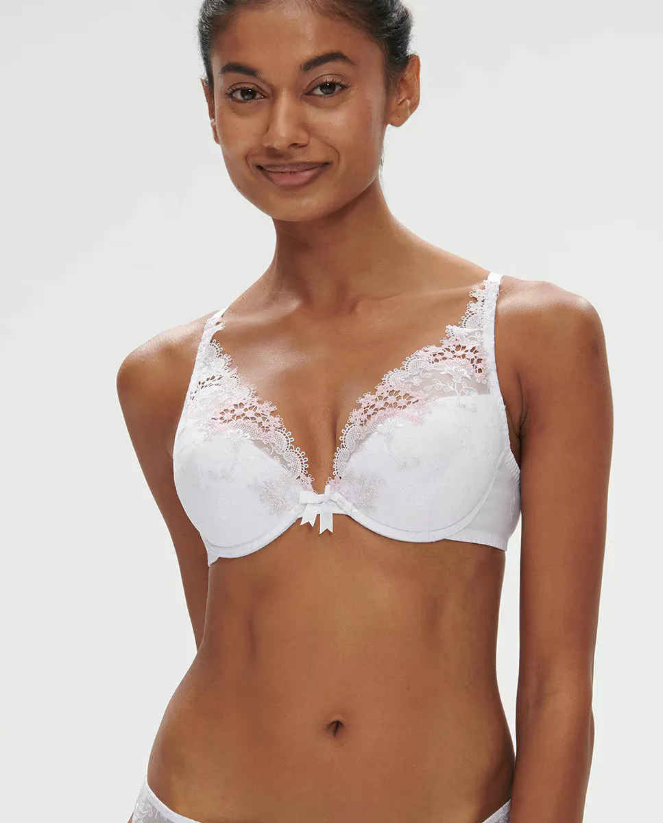 Бюстгальтер пуш-ап с треугольными чашечками Caresse Simone Pérèle, белый
Бюстгальтер пуш-ап с треугольными чашечками Caresse Simone Pérèle, белый