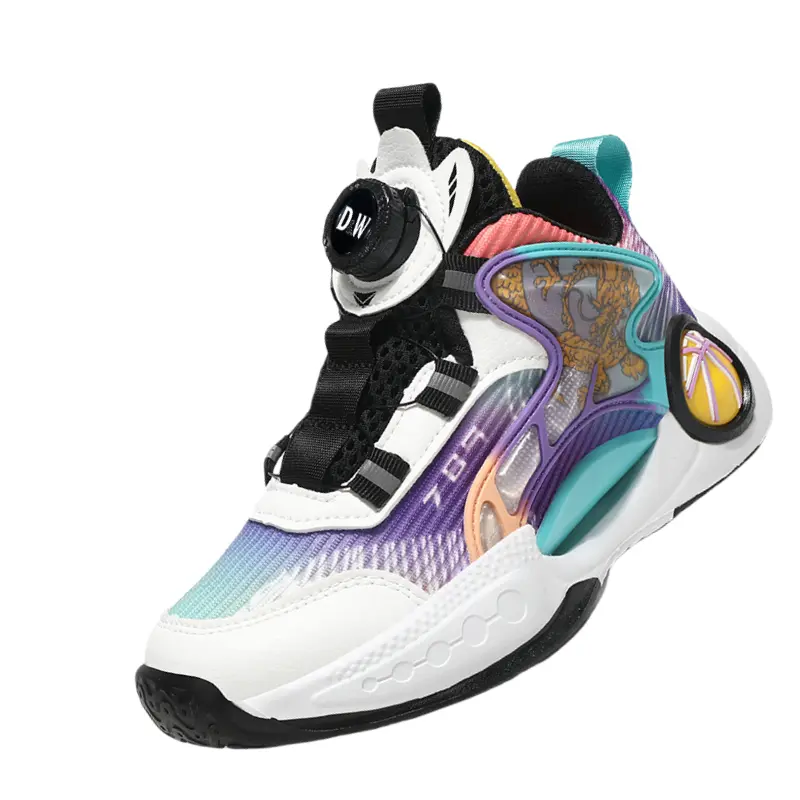 Баскетбольные кроссовки для детей с амортизацией, балансом, износостойкими, противоскользящими, с антиударной подошвой, среднего размера D&W, фиолетовый
Баскетбольные кроссовки для детей с амортизацией, балансом, износостойкими, противоскользящими, с антиударной подошвой, среднего размера D&W, фиолетовый