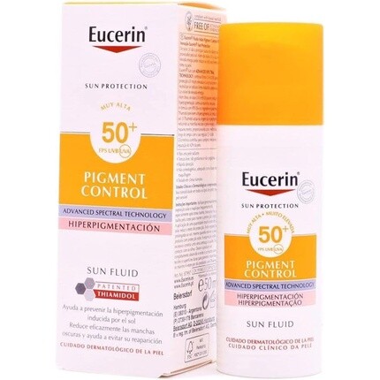 Солнцезащитный флюид для контроля пигментов Spf 50+ 50 мл, Eucerin
Солнцезащитный флюид для контроля пигментов Spf 50+ 50 мл, Eucerin