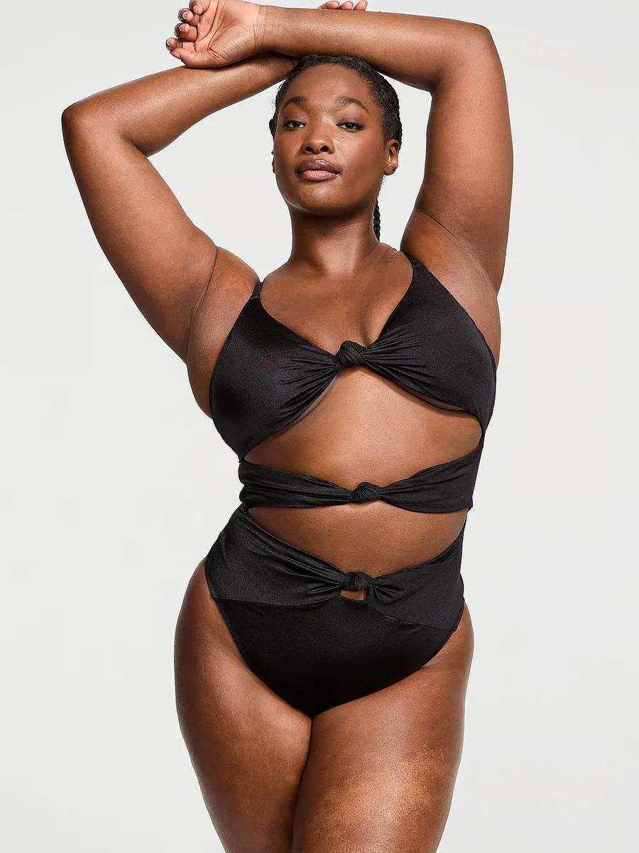 Цельный купальник с завязками Victoria'S Secret Swim, черный
Цельный купальник с завязками Victoria'S Secret Swim, черный