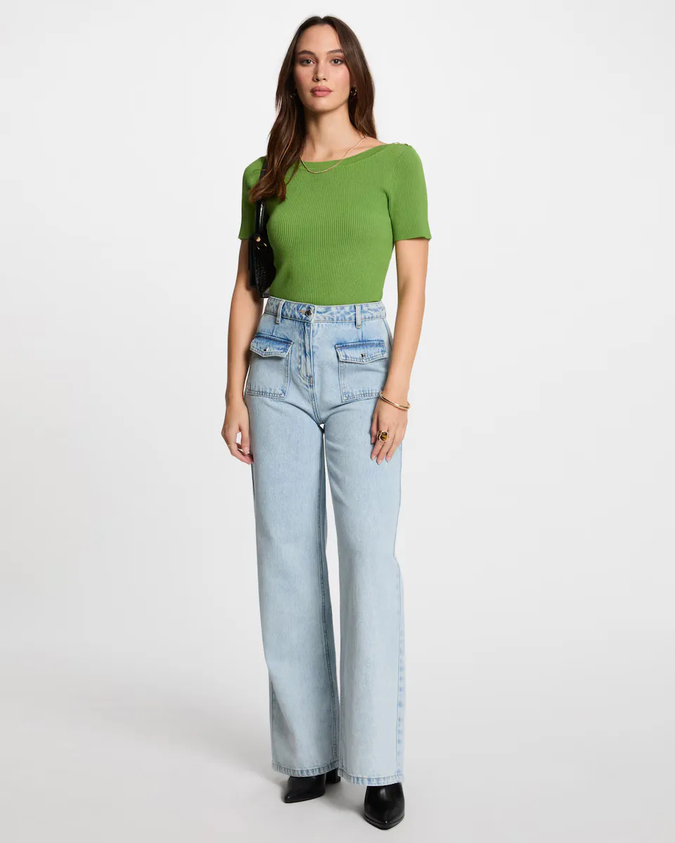 Женские ковбойские брюки-клеш с широкой штаниной Morgan, светло-голубой
Женские ковбойские брюки-клеш с широкой штаниной Morgan, светло-голубой