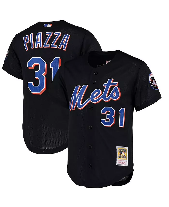 Мужская черная бейсбольная майка New York Mets из коллекции Cooperstown для тренировок, модель Mike Piazza, с сетчатой тканью и пуговицами Mitchell & Ness
Мужская черная бейсбольная майка New York Mets из коллекции Cooperstown для тренировок, модель Mike Piazza, с сетчатой тканью и пуговицами Mitchell & Ness
