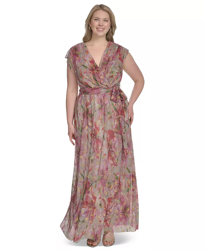 Платье с V-образным вырезом и драпировкой на плечах Plus Size Jessica Howard, красный
Платье с V-образным вырезом и драпировкой на плечах Plus Size Jessica Howard, красный