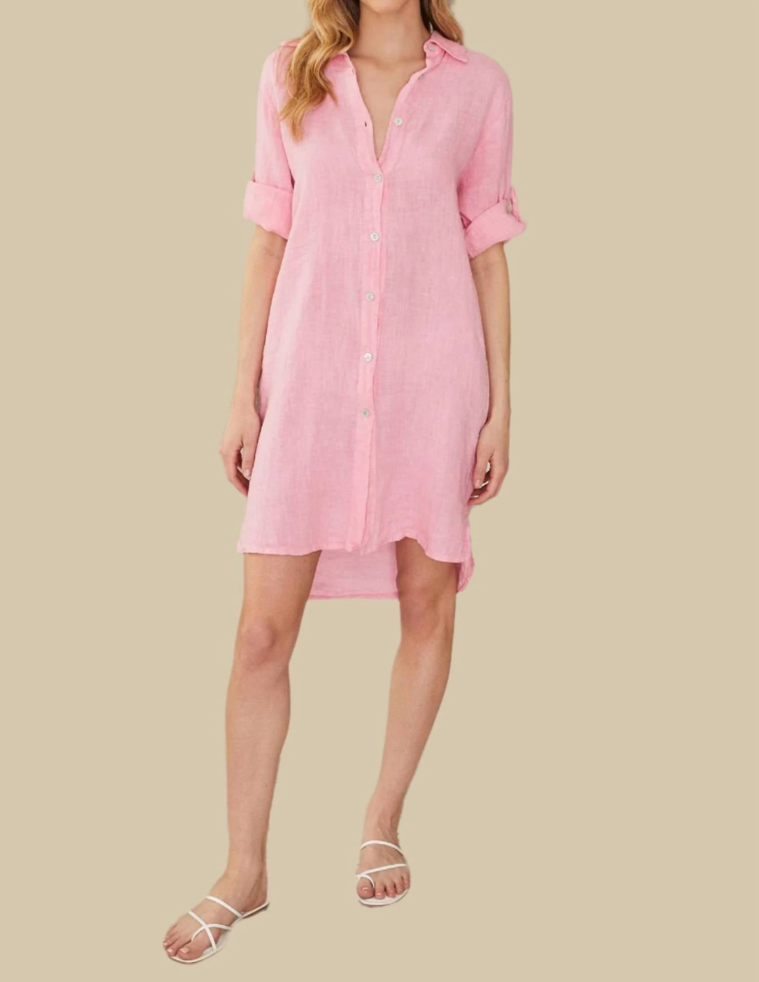 Марго Льняное платье в конфетно-розовом цвете Milio Milano
Марго Льняное платье в конфетно-розовом цвете Milio Milano