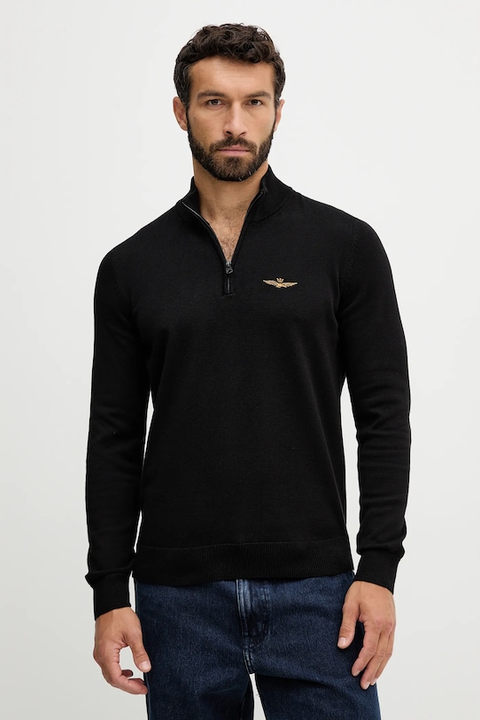 Хлопковый свитер Aeronautica Militare, черный
Хлопковый свитер Aeronautica Militare, черный