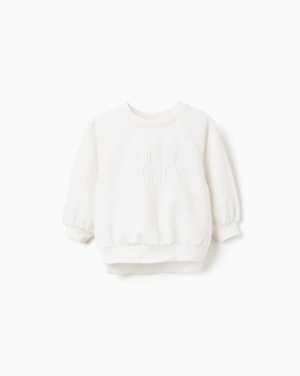 Толстовка для девочки, 100% хлопок с рельефным принтом Zippy, белый
Толстовка для девочки, 100% хлопок с рельефным принтом Zippy, белый