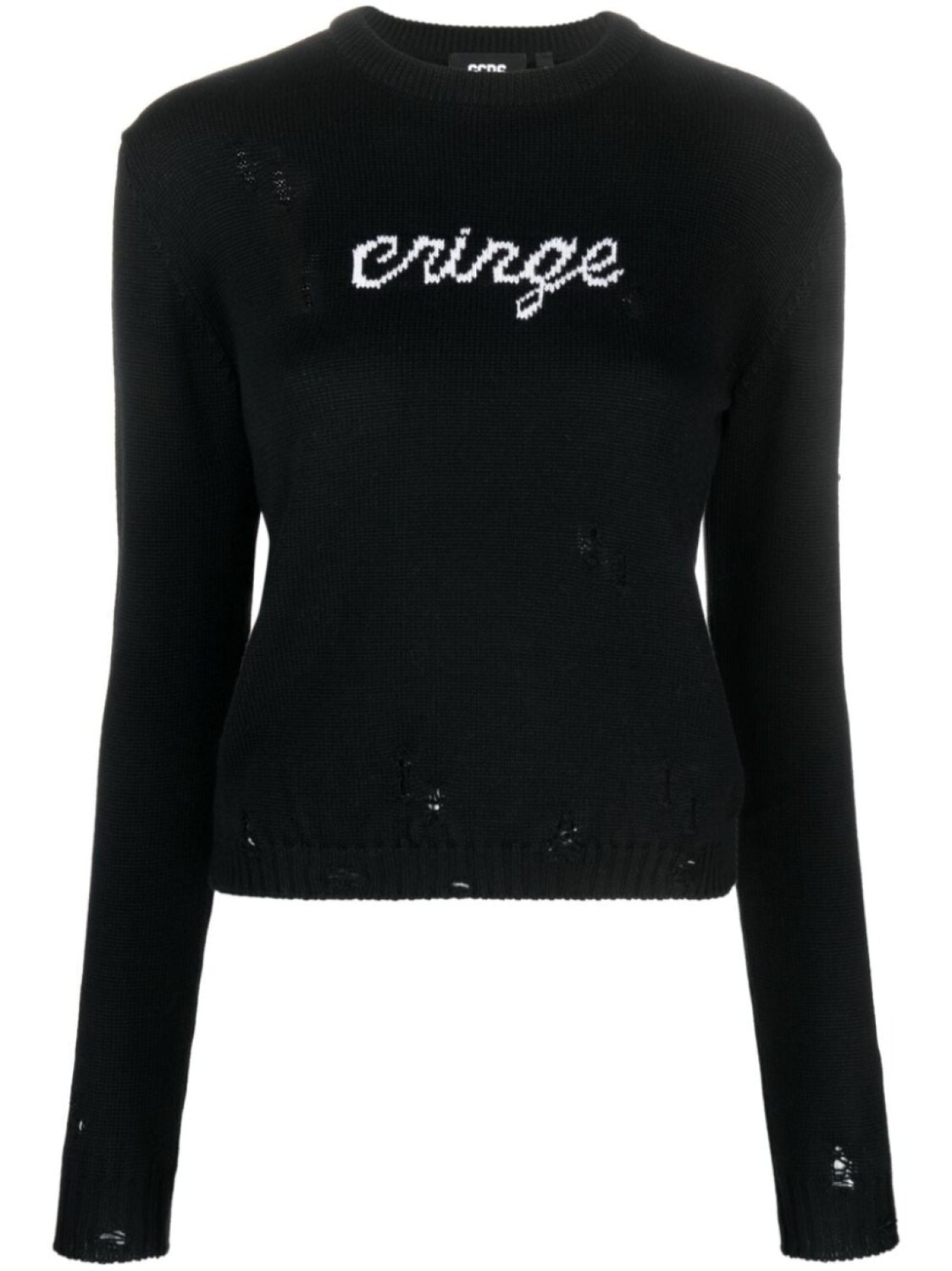 Gcds джемпер Cringe Sweater с эффектом потертости, черный
Gcds джемпер Cringe Sweater с эффектом потертости, черный