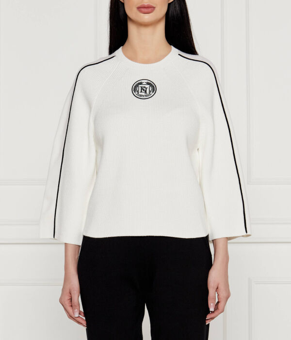 Джемпер женский Elisabetta Franchi с широким рукавом 3/4, белый
Джемпер женский Elisabetta Franchi с широким рукавом 3/4, белый