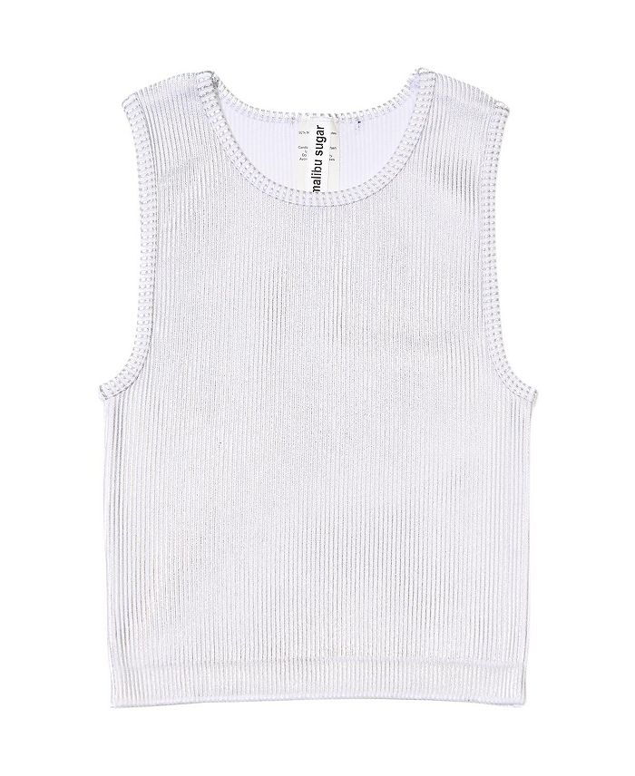 Детский топ без рукавов с металлизированной отделкой и рубчиками для девочек - подростковый размер Malibu Sugar, белый
Детский топ без рукавов с металлизированной отделкой и рубчиками для девочек - подростковый размер Malibu Sugar, белый