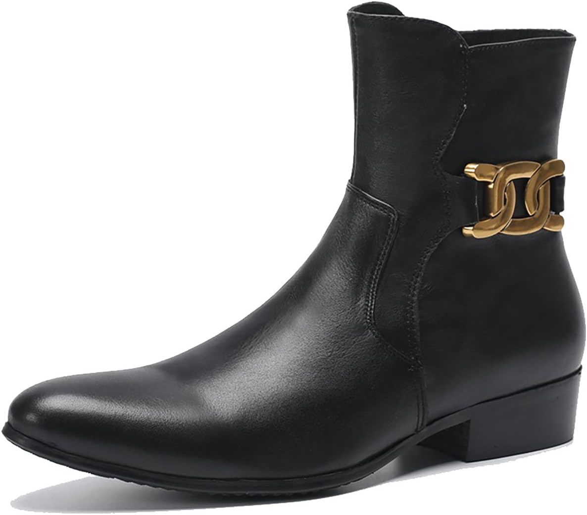 Мужские повседневные западные ботинки Chelsea Santimon - настоящая кожаная ковбойская обувь с молнией сбоку и золотыми пряжками для вечеринок, бизнеса и свадеб
Мужские повседневные западные ботинки Chelsea Santimon - настоящая кожаная ковбойская обувь с молнией сбоку и золотыми пряжками для вечеринок, бизнеса и свадеб