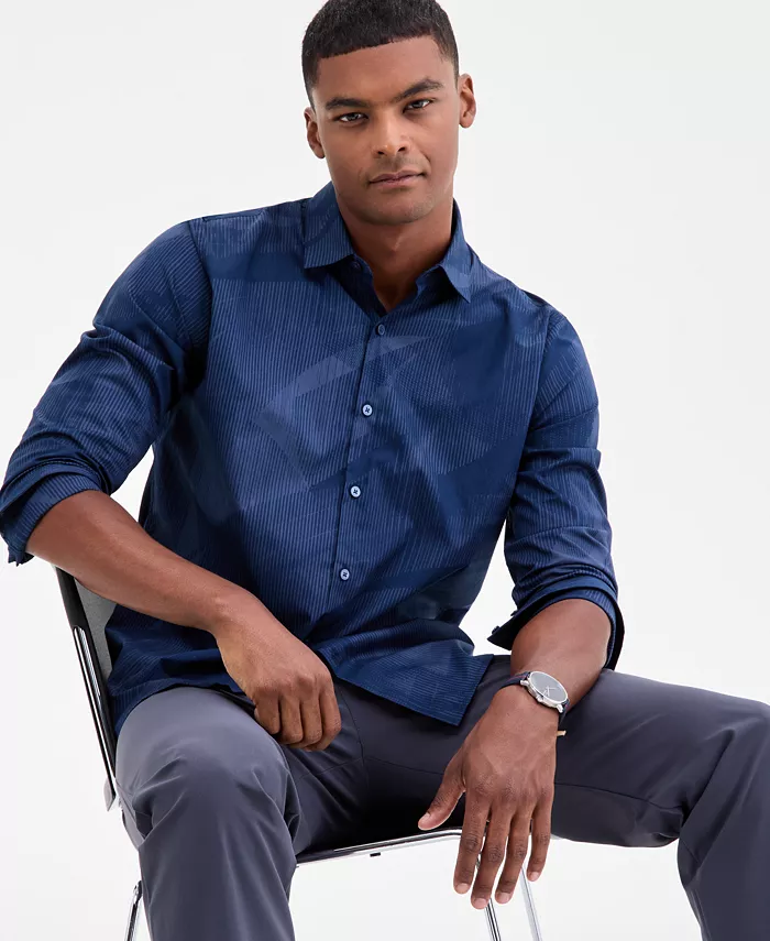 Мужская рубашка с узором Interstellar Alfani, синий
Мужская рубашка с узором Interstellar Alfani, синий