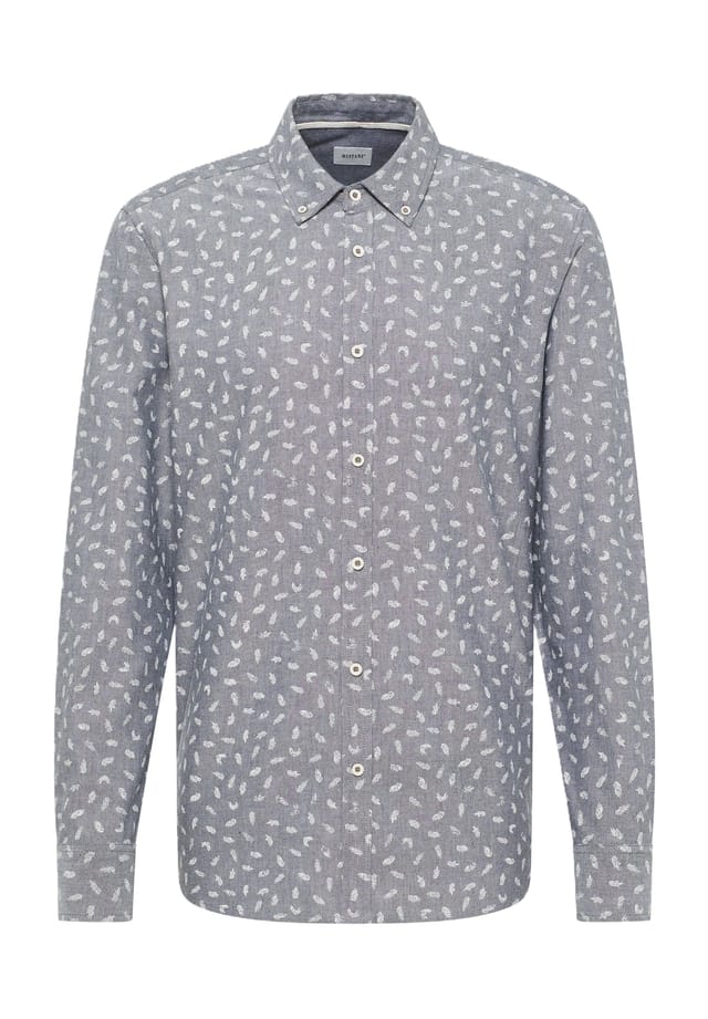 Повседневная рубашка стандартного кроя с длинным рукавом и воротником на пуговицах Mustang, синий
Повседневная рубашка стандартного кроя с длинным рукавом и воротником на пуговицах Mustang, синий