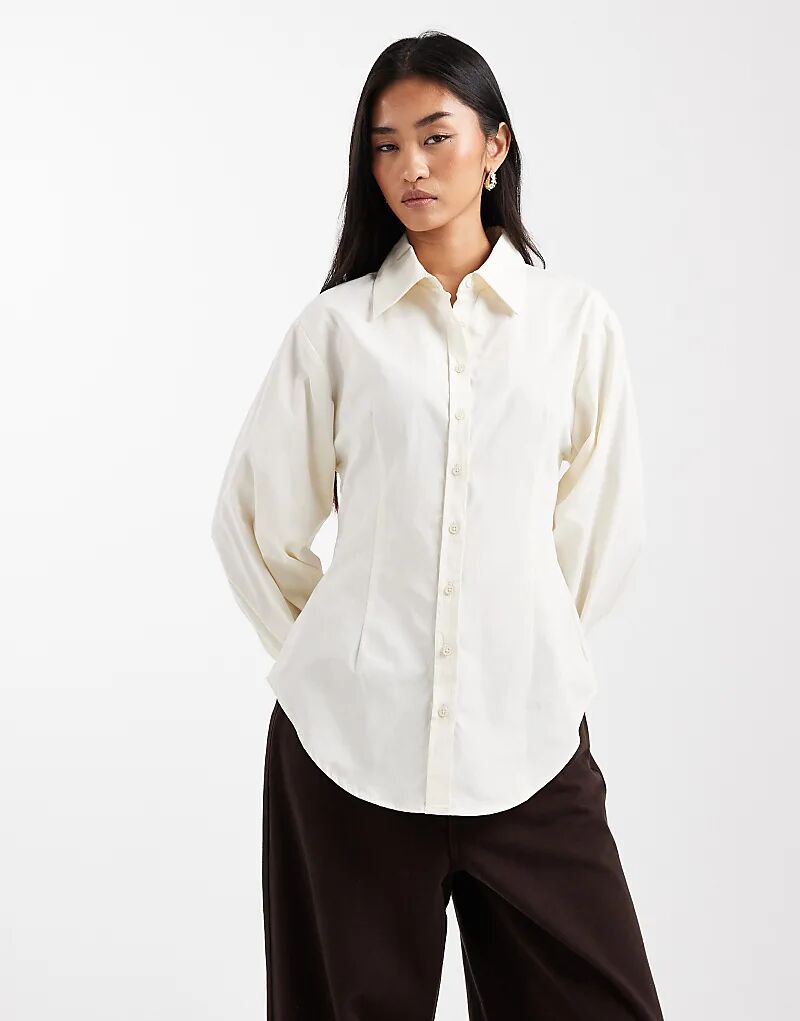 Рубашка ASOS DESIGN с рукавами-фонариками цвета экрю
Рубашка ASOS DESIGN с рукавами-фонариками цвета экрю