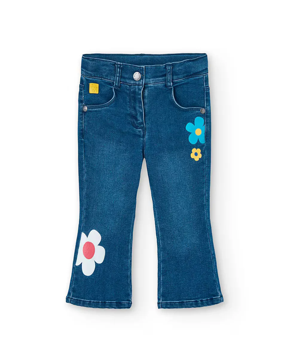 Расклешенные джинсы для девочки с цветочным узором Boboli, синий
Расклешенные джинсы для девочки с цветочным узором Boboli, синий