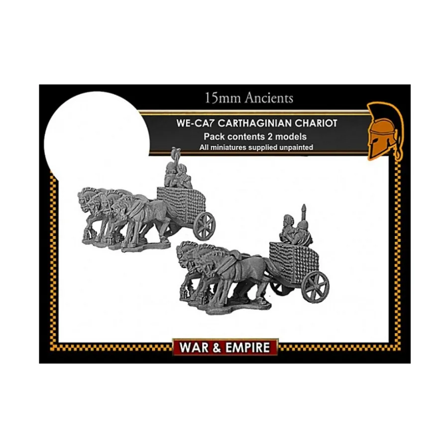 Колесницы с 4 лошадьми – карфагеняне, War & Empire - Ancients Miniatures - Carthaginian (15mm)
Колесницы с 4 лошадьми – карфагеняне, War & Empire - Ancients Miniatures - Carthaginian (15mm)