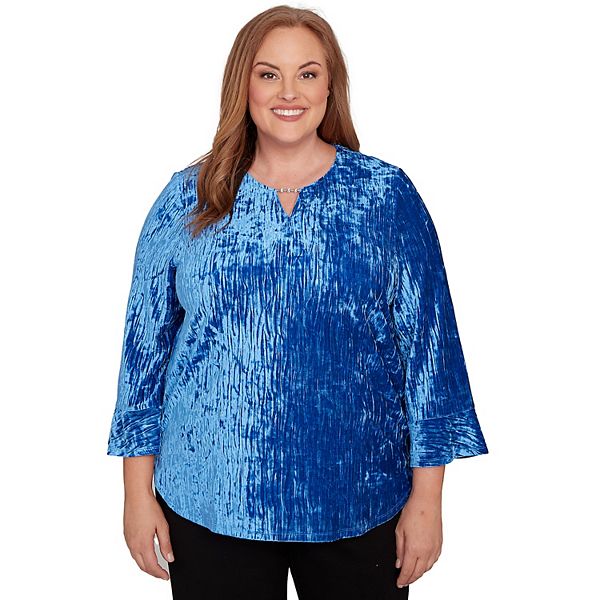 Топ с рукавом-колоколом и вырезом-замочной скважиной из велюра Plus size Alfred Dunner
Топ с рукавом-колоколом и вырезом-замочной скважиной из велюра Plus size Alfred Dunner