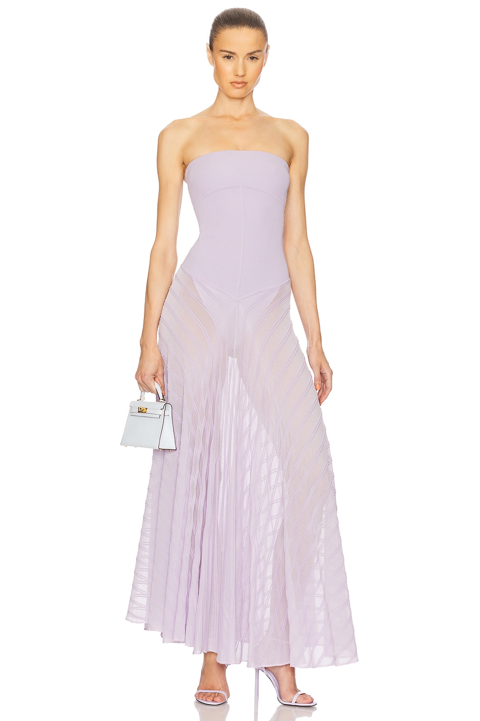 Платье-боди из трикотажа June Helsa, lavender 
Платье-боди из трикотажа June Helsa, lavender