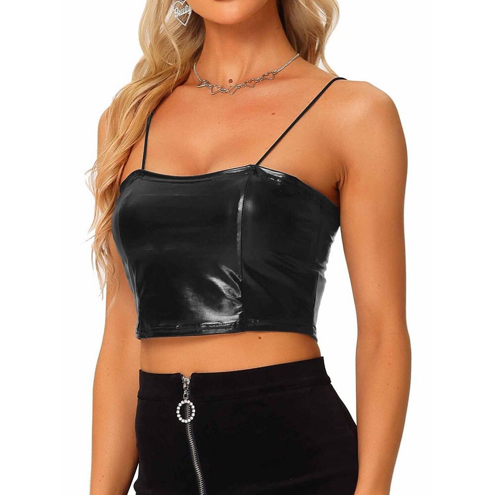 Женский топ на бретельках без рукавов, вечерние блестящие блестящие укороченные топы цвета металлик на бретельках ALLEGRA K, черный
Женский топ на бретельках без рукавов, вечерние блестящие блестящие укороченные топы цвета металлик на бретельках ALLEGRA K, черный