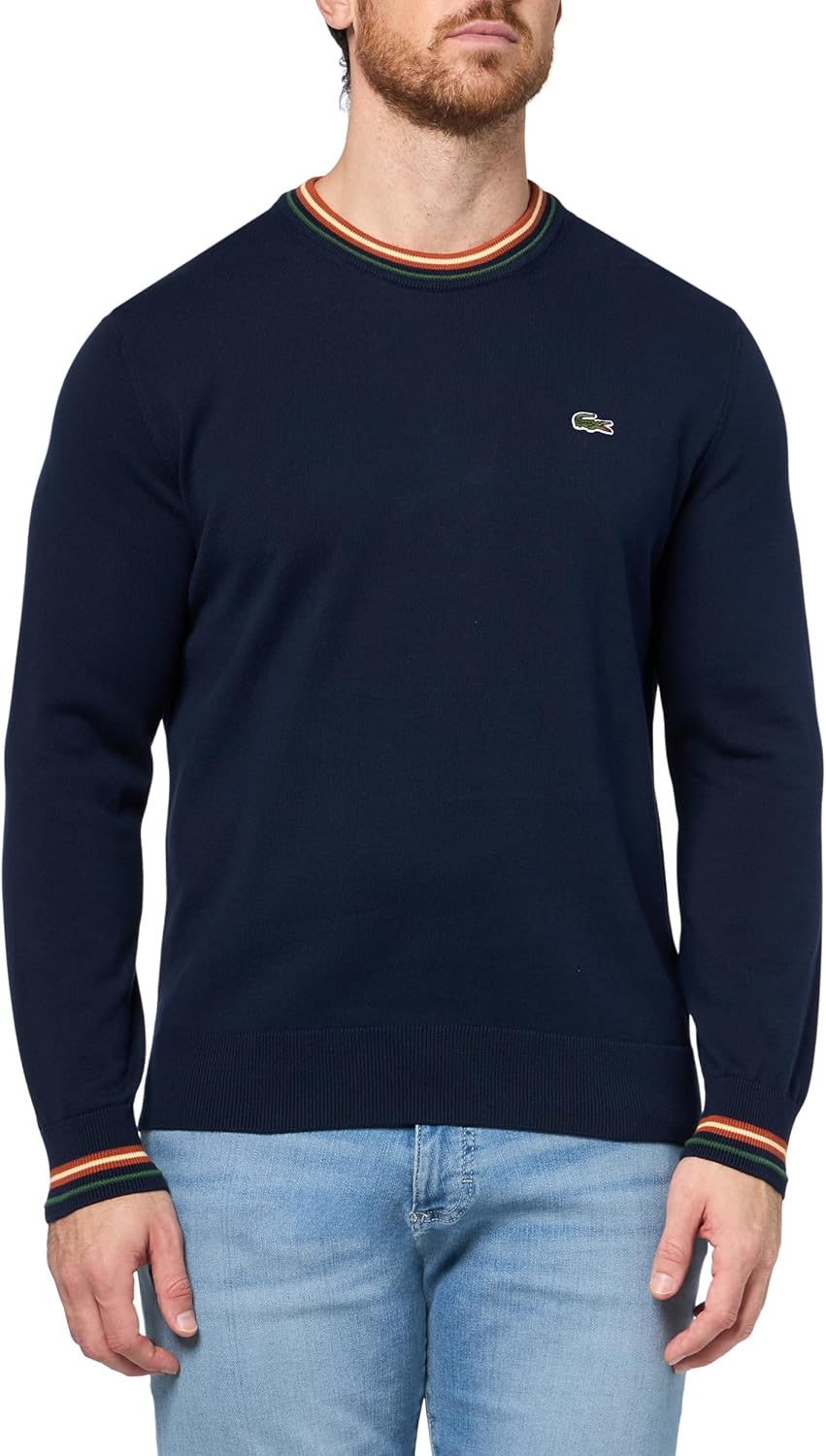 Lacoste мужской полосатый свитер из хлопкового джерси, Navy Blue/Briquette
Lacoste мужской полосатый свитер из хлопкового джерси, Navy Blue/Briquette