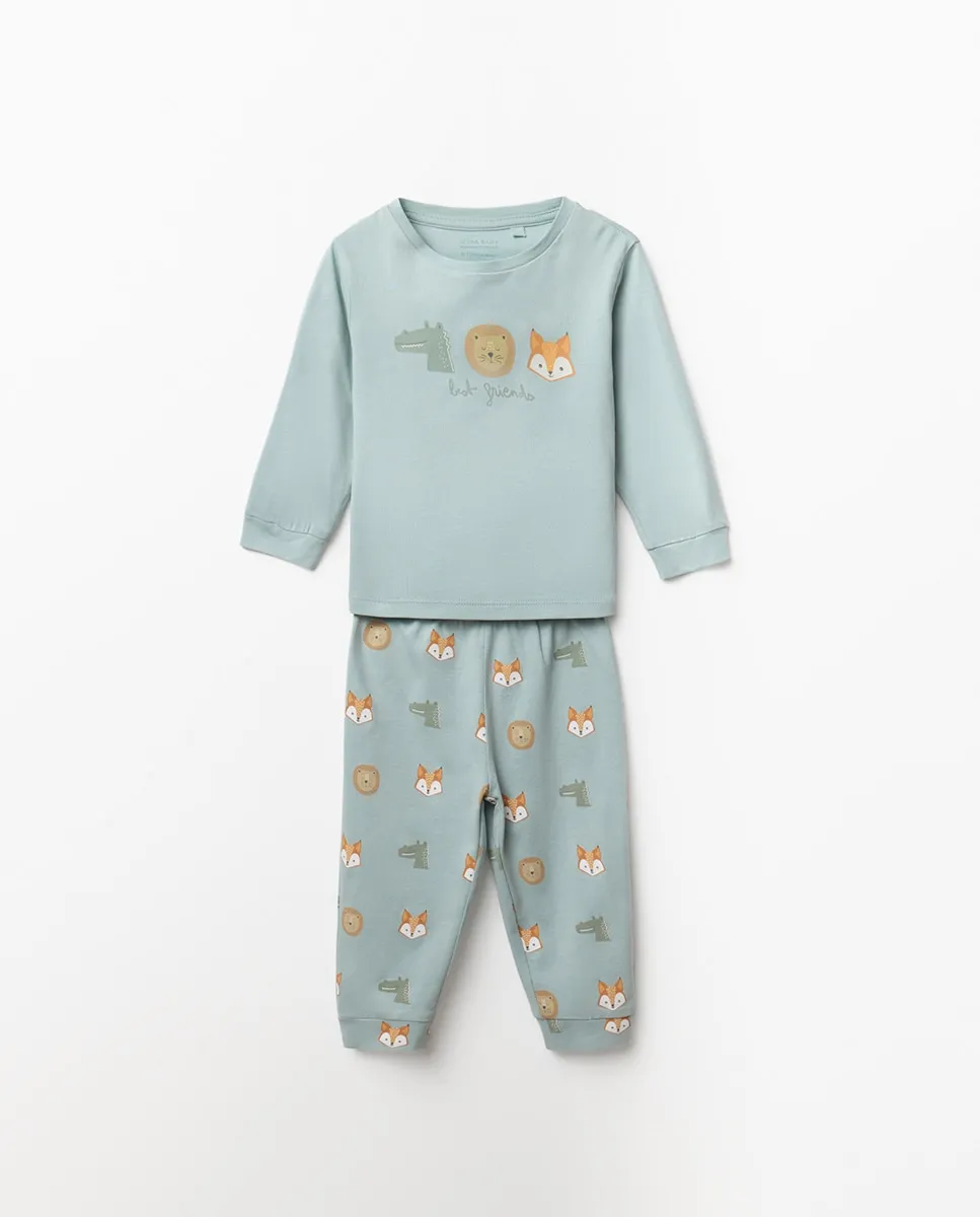 Пижама с животными Sfera, светло-зеленый
Пижама с животными Sfera, светло-зеленый