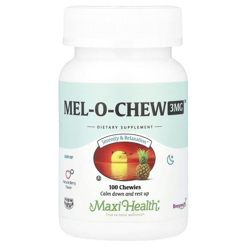 Maxi Health, Mel-O-Chew , натуральные ягоды, 3 мг, 100 жевательных таблеток
Maxi Health, Mel-O-Chew , натуральные ягоды, 3 мг, 100 жевательных таблеток