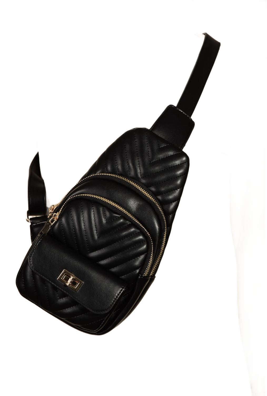 Черная подушенная сумка-слинг из искусственной кожи FAME ACCESSORIES
Черная подушенная сумка-слинг из искусственной кожи FAME ACCESSORIES