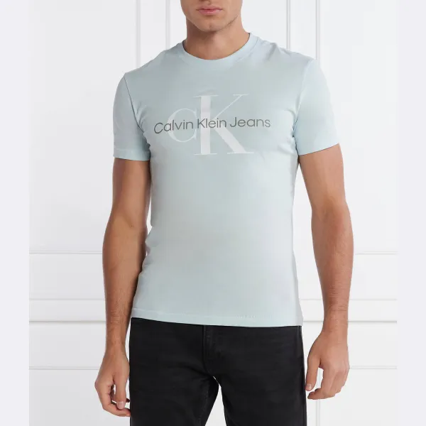 Облегающая футболка Calvin Klein, синий 
Облегающая футболка Calvin Klein, синий