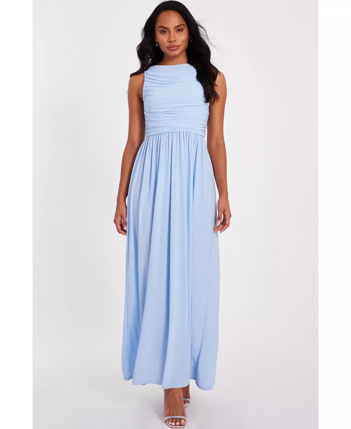 Женское платье ITY макси без рукавов QUIZ, синий 
Женское платье ITY макси без рукавов QUIZ, синий